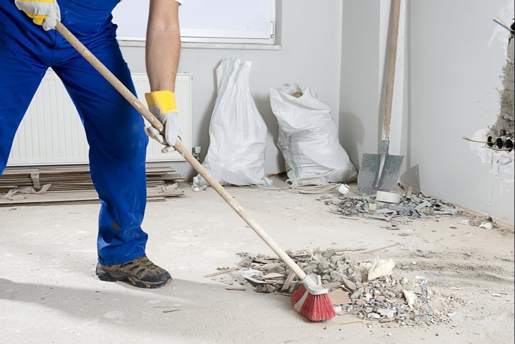 Man with broom